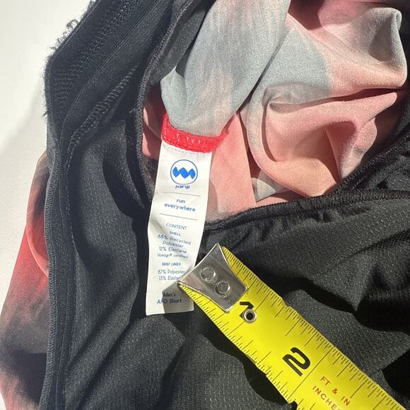 Janji 6” AFO Middle Running Shorts Men’s Medium Red Black Tie Dye Lightweight - Picture 11 of 11